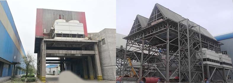 洛陽高華總包復合型空冷凝汽器項目施工中